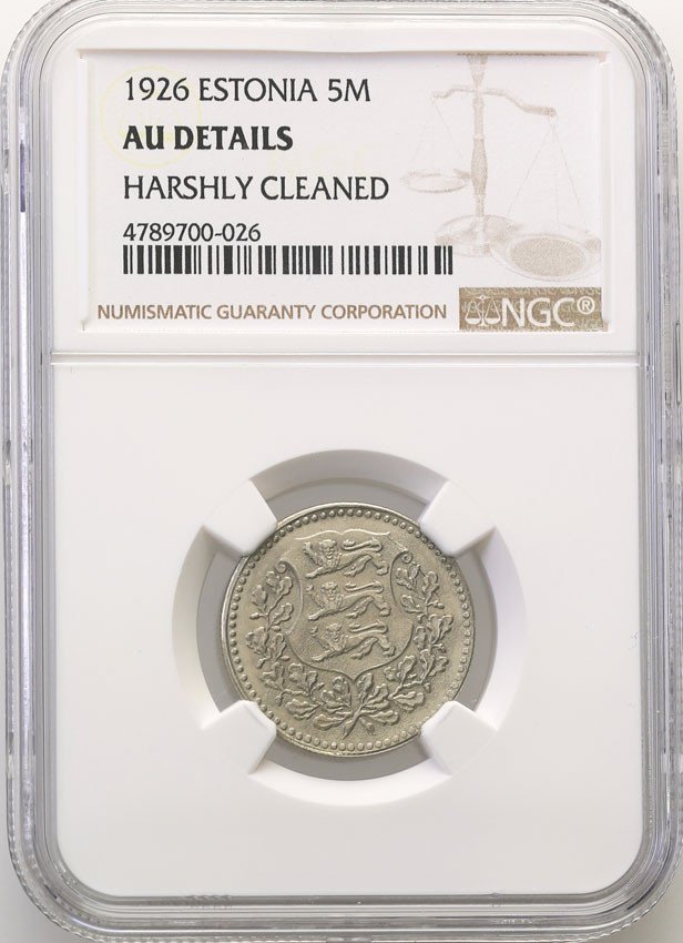Estonia. 5 marek 1926 AU UNC